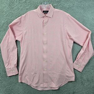 Polo Ralph Lauren Performance Men's Pink White Check Button Up Shirt Size M